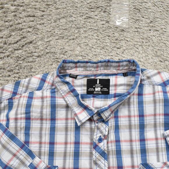 Buffalo David Bitton Men's 4XL Button Shirt Short Sleeve Plaid Multicolor Plaid - Picture 7 of 8